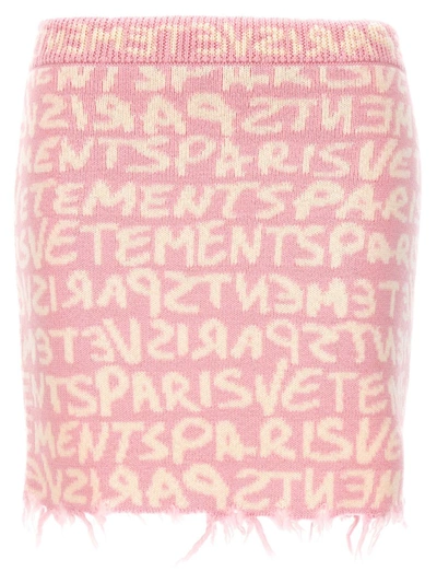 VETEMENTS VETEMENTS 'GRAFFITI MONOGRAM' SKIRT