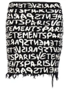 Vetements Paris Monogram High-waisted Mini Skirt In White/black