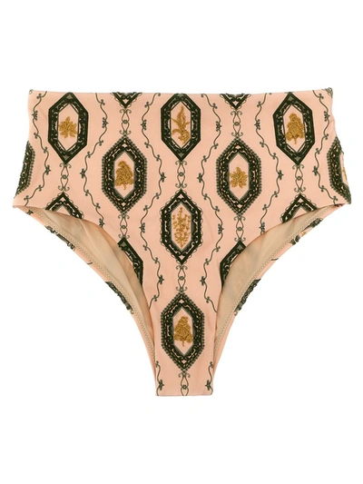 AGUA BY AGUA BENDITA AGUA BY AGUA BENDITA 'MAGENTA CALADO' BIKINI BRIEFS