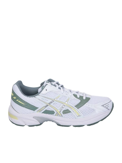 Asics White And Green Gel-1130 Sneakers