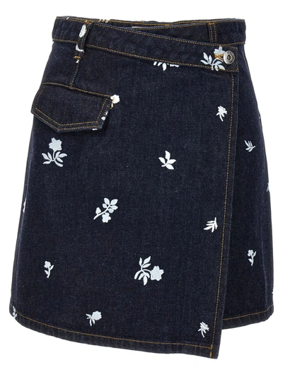 LANVIN LANVIN ALL-OVER EMBROIDERY SKIRT