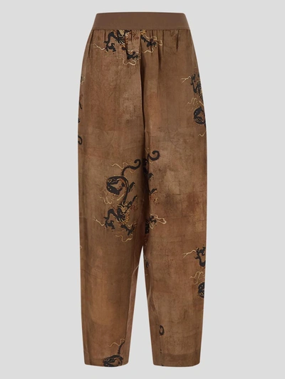 Uma Wang Trousers In Brown