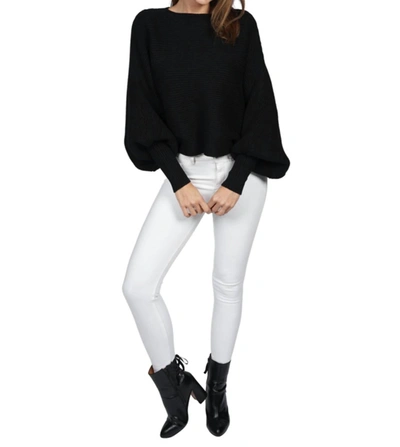 Love Token Luann Dolman Sleeve Sweater In Black
