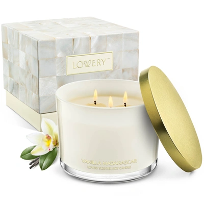 Lovery Special Edition Vanilla Madagascar Soy Candle Gift Set, 13oz