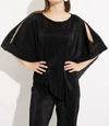 Joseph Ribkoff Exposed Shoulder Top In Black In Black