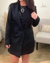 She + Sky The Bennett Blazer In Classic Black In Multi
