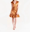 S'edge Danielle Dress In Copper In Multi