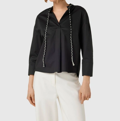 Luisa Cerano Corded Tie Blouse In Black