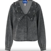 Cras Zelda Shirt In Denim Black In Multi
