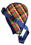 AHDORNED BRITE TENNIS RACQUET COVER IN RAINBOW