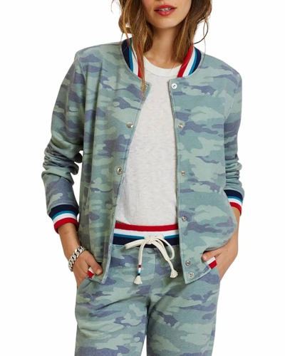 Sol Angeles Camo Bomber In Camouflage In Green