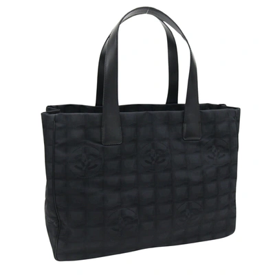 Pre-owned Chanel Travel Line Synthetic Tote Bag () In Black