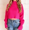 IDEM DITTO TOASTY BABE TURTLENECK CROP SWEATER IN PINK