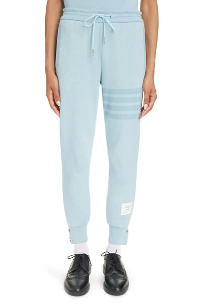 Thom Browne 4-bar-stripe Cotton Track Pants In Blue