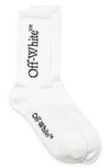 OFF-WHITE BOOKISH LOGO MID CALF SOCKS