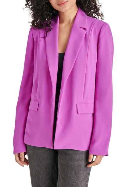 Steve Madden Women's Payton Open-front Long-sleeve Blazer In Magenta Purple