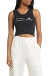 BOYS LIE YOURS TRULY CROP RIB TANK