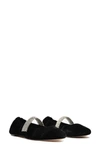 Alexandre Birman Women's Camila Velvet Ballerina Flats In Black