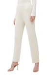 French Connection Minar Rib Trousers In Classic Cream
