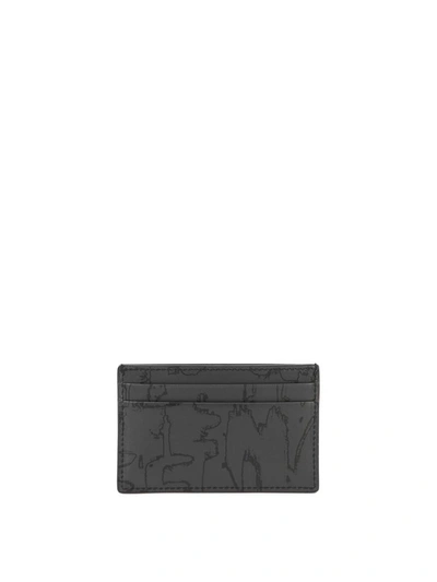 Alexander Mcqueen "graffiti Mcqueen" Wallet In Black