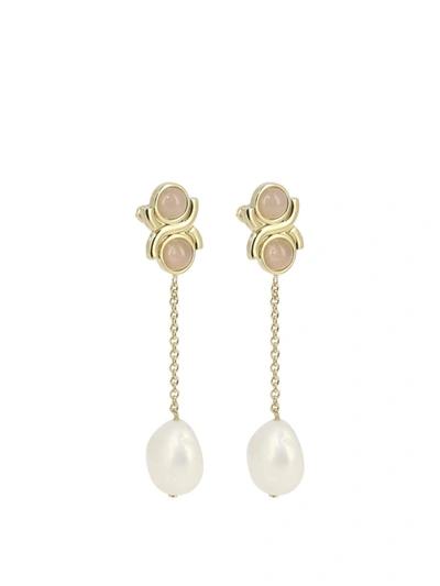 Chloé Marcie Pearl Drop Earrings In Gold