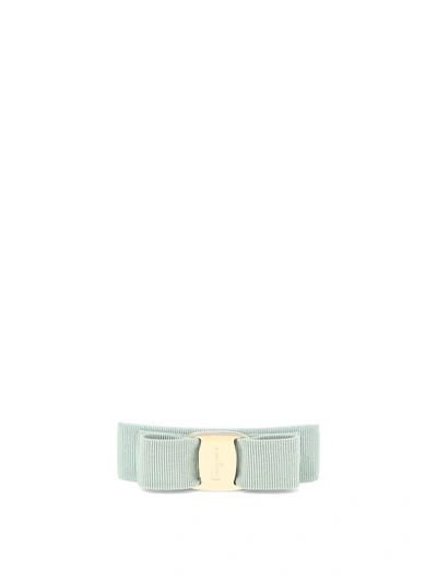 Ferragamo Vara Bow Grosgrain Hairclip In Blue