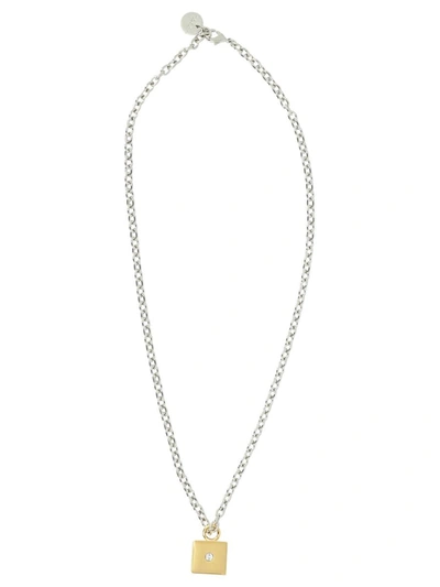 Marni Necklace With Die Shaped Pendant In Gold