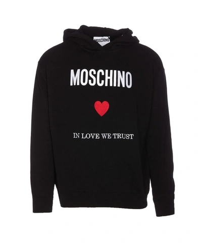 Moschino In Love We Trust Sweater, Cardigans Black In Negro