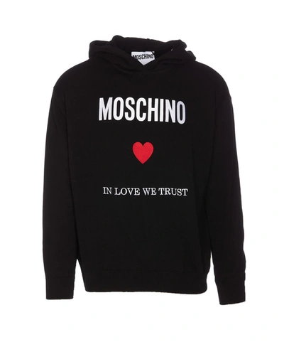 Moschino In Love We Trust Jumper, Cardigans Black In Negro