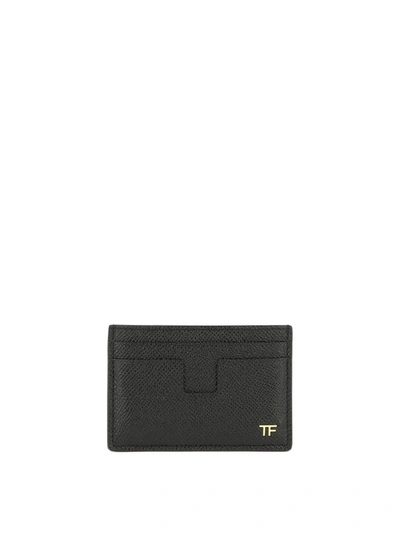 Tom Ford "tf" Card Holder In Black