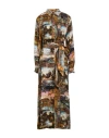 813 Ottotredici Woman Maxi Dress Brown Size L Viscose In Brown