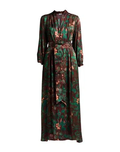 813 Ottotredici Woman Maxi Dress Brown Size M Viscose