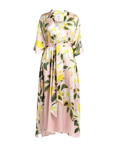 813 Ottotredici Woman Maxi Dress Light Pink Size M Silk, Elastane