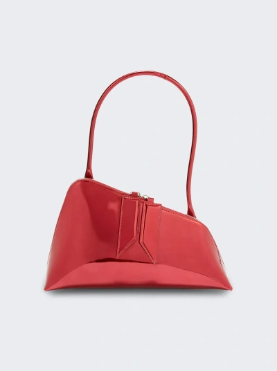 Attico The  Mirror-effect Sunrise Shoulder Bag In Red