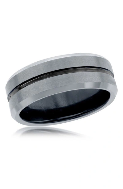 BLACKJACK BLACKJACK TWO-TONE TUNGSTEN RING