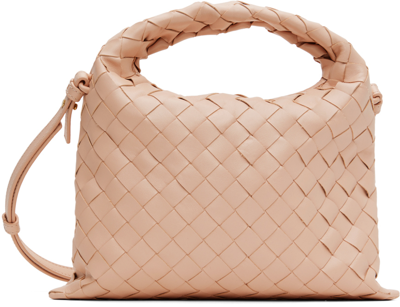 Bottega Veneta Pink Mini Hop Bag In 6913 Lotus M Brass