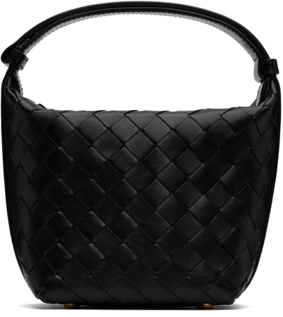 Bottega Veneta Candy Wallace Leather Shoulder Bag In Black