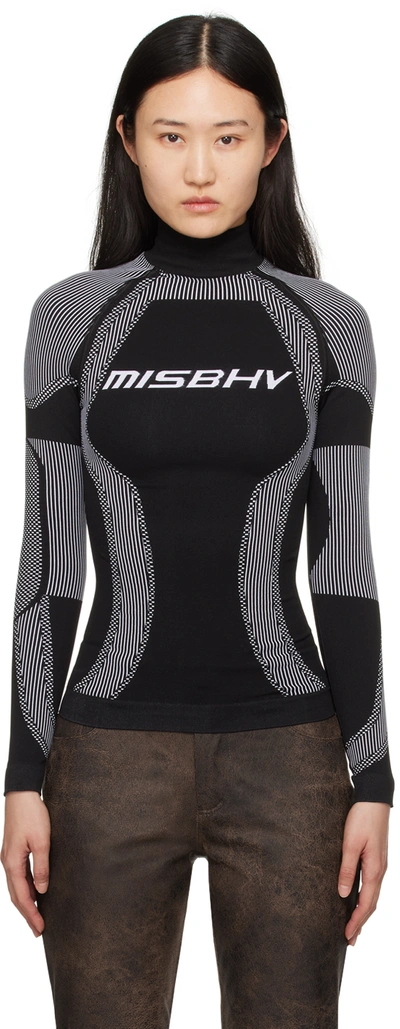 Misbhv Black & White Active Sport Top In Black/white