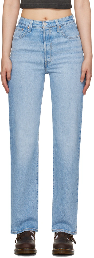 Levi's Blue Ribcage Full Length Jeans In Samba Tango Light