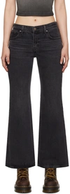 LEVI'S BLACK MIDDY ANKLE FLARE JEANS