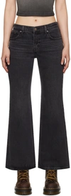 Levi's Black Middy Ankle Flare Jeans In On The Town No Crack