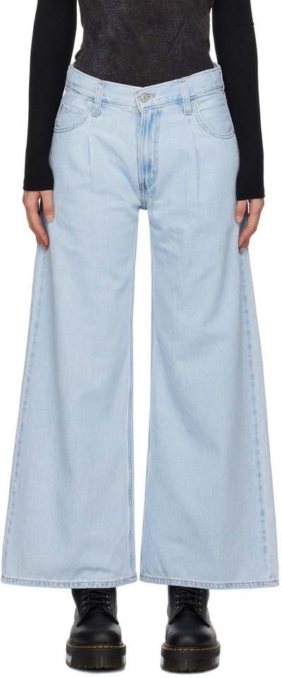Levi's Blue Baggy Dad Wide Leg Jeans In Never Going To Chang