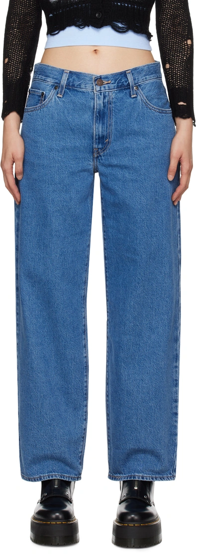 Levi's Blue Baggy Dad Jeans