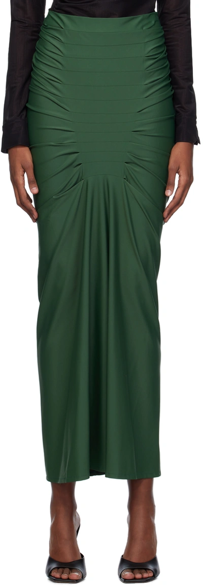 Gauge81 Green Melia Maxi Skirt In Camouflage