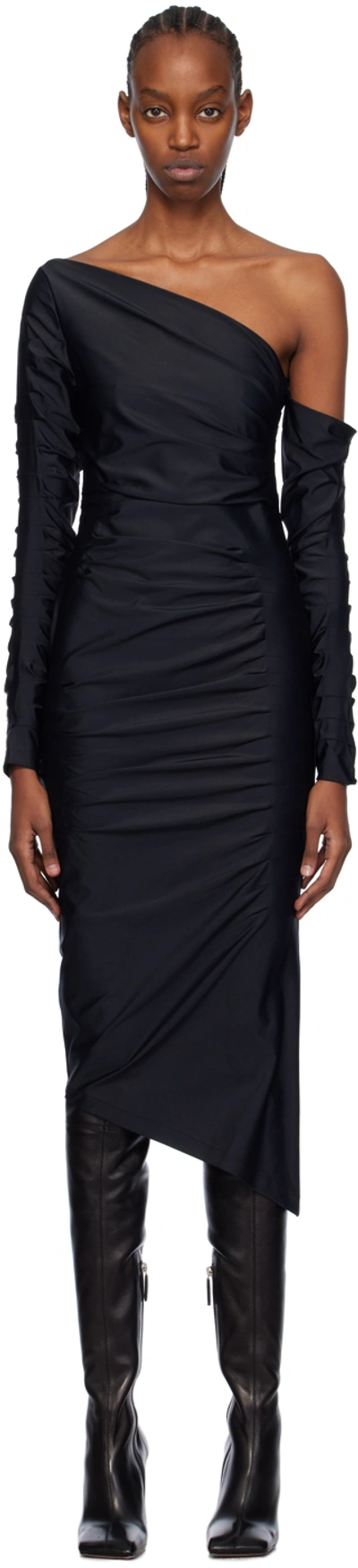 Gauge81 Black Sena Midi Dress