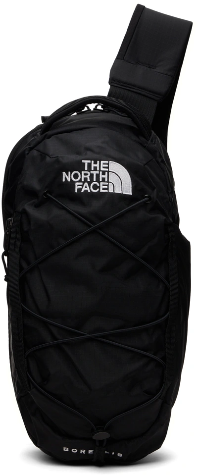 The North Face Black Borealis Sling Backpack In Ky4 Tnf Black/tnf Wh