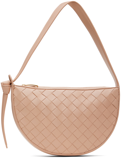 Bottega Veneta Women Sunrise Mini Leather Shoulder Bag In Pink