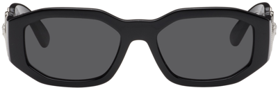 Versace Black Medusa Biggie Sunglasses In 542287 Black/silver