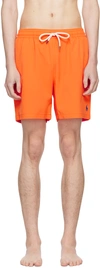 POLO RALPH LAUREN ORANGE TRAVELER SWIM SHORTS