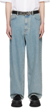MOSCHINO BLUE GARMENT-WASHED JEANS